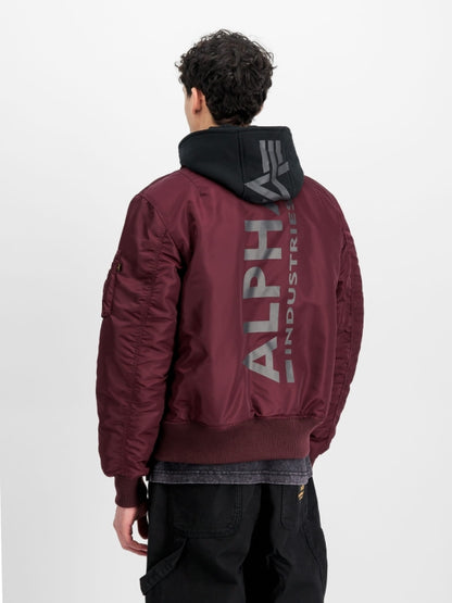 Alpha-industries Zip Hood Back print MA-1 jack