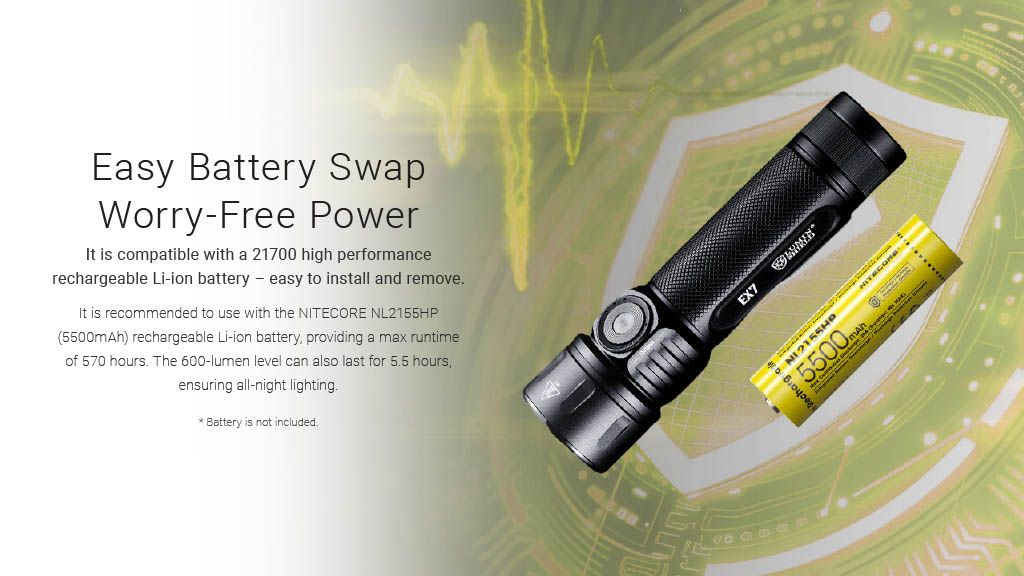 Nitecore EX 7 oplaadbare zaklamp