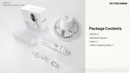 Nitecore NEF10 electrische ventilator  oplaadbaar