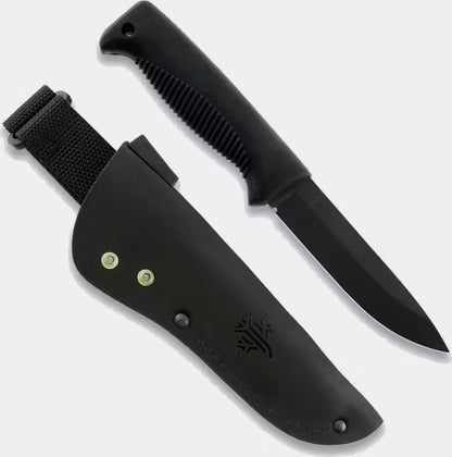 Peltonen M07 Ranger Puukko Black cerakote leather sheet