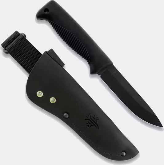 Peltonen M07 Ranger Puukko Black cerakote leather sheet