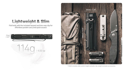 Nitecore EDC09 Oplaadbare zaklamp tactical.