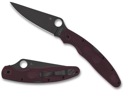 Spyderco Police 4 Lightweight Burgundy Micro-Melt