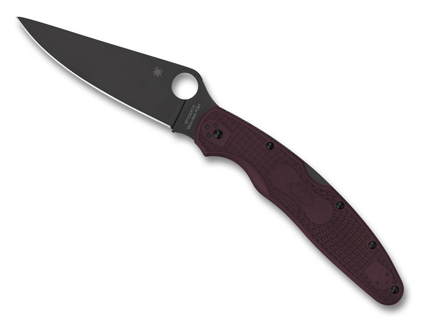 Spyderco Police 4 Lightweight Burgundy Micro-Melt