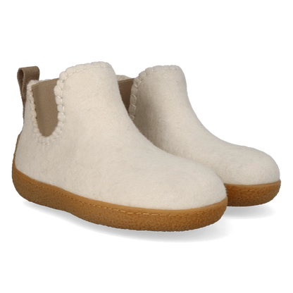 Tofvel Celsi Wollen slof met rubber zool