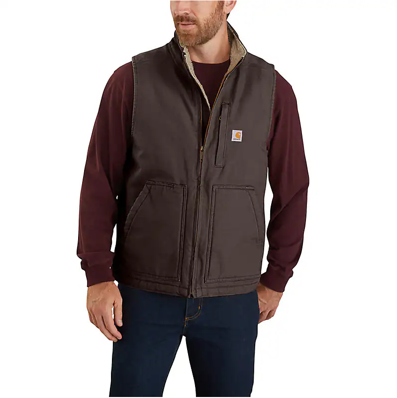 Carhartt  washed duck mock neck vest 104277