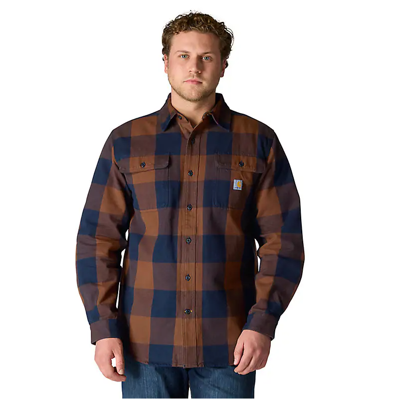 Carhartt Hubbard loose fit stevig flanellen overhemd.