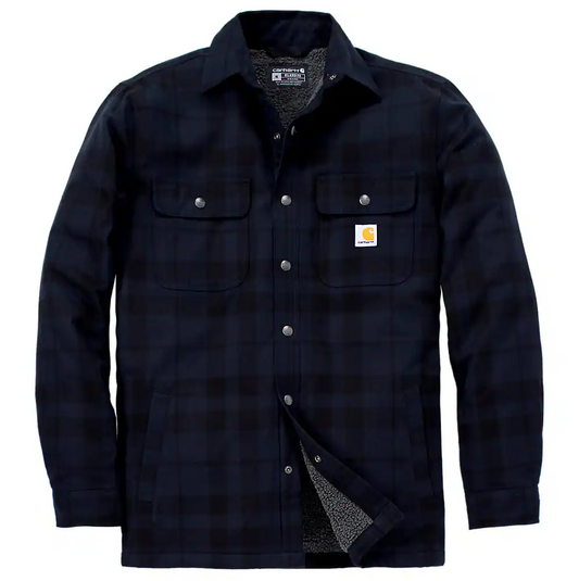 Carhartt relaxed fit Flannel sherpa lined shirt jac