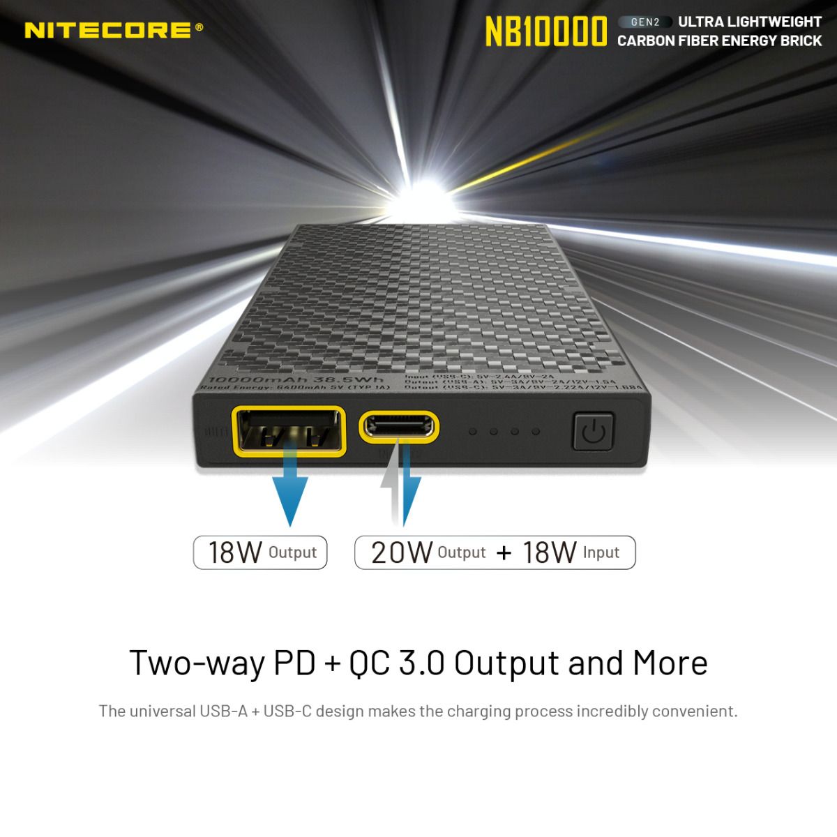 Nitecore NB10000 gen 2 Powerbank