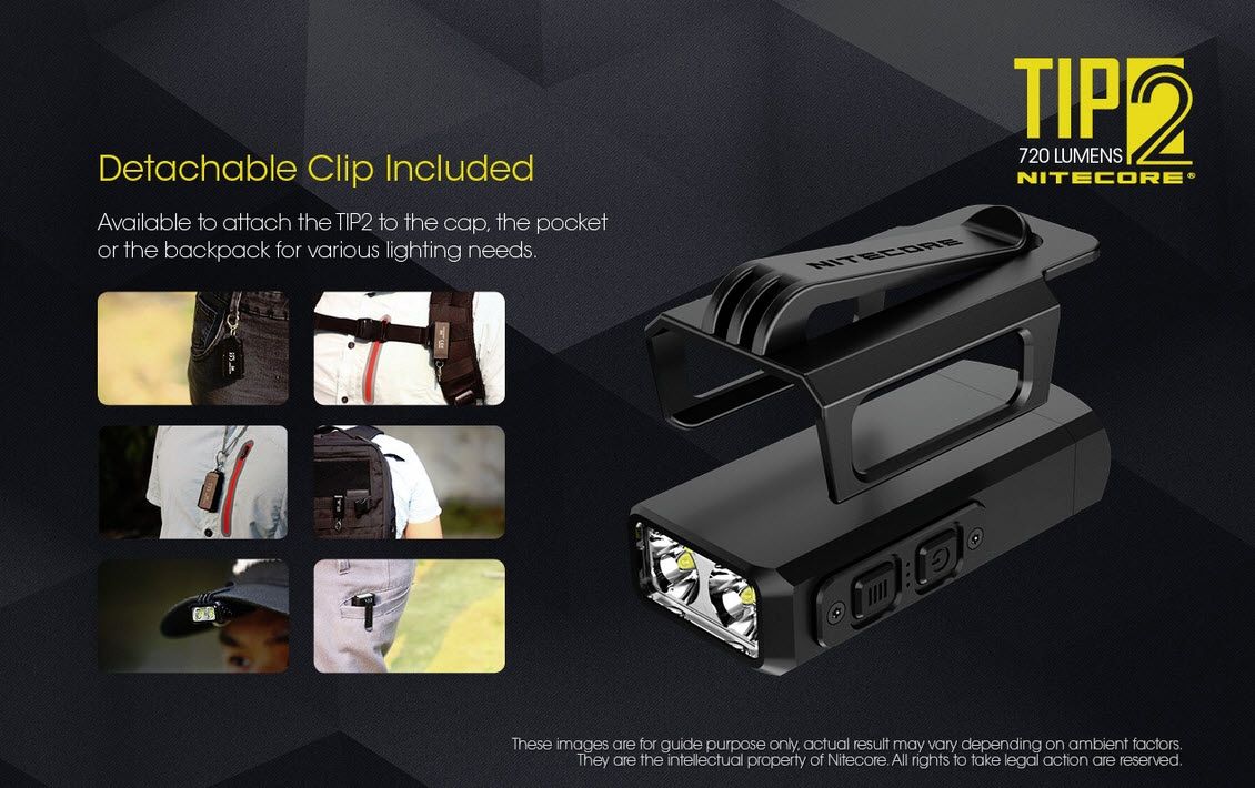 Nitecore PIT 2 oplaadbare zaklamp sleutelhangerlamp